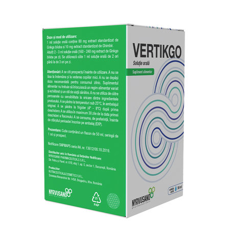 Vertikgo solutie orala, 50 ml, Nyrvusano 788795