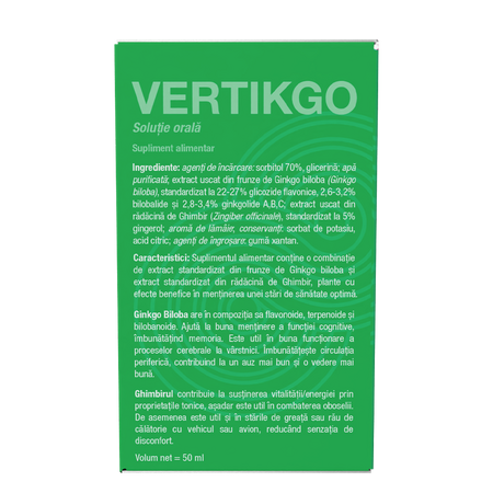 Vertikgo solutie orala, 50 ml, Nyrvusano 788794