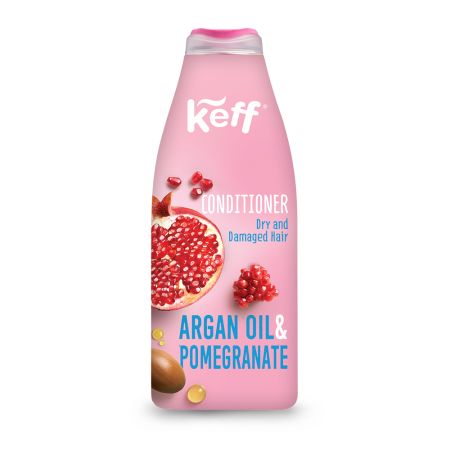 Balsam pentru par uscat, 500 ml, Rodie si Ulei de Argan, Keff