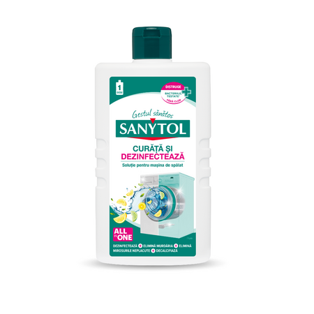 Solutie de curatat si dezinfectat masina de spalat, 250 ml, Sanytol