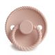 Suzeta din silicon Rope, Blush, 0-6 luni, Frigg 602961