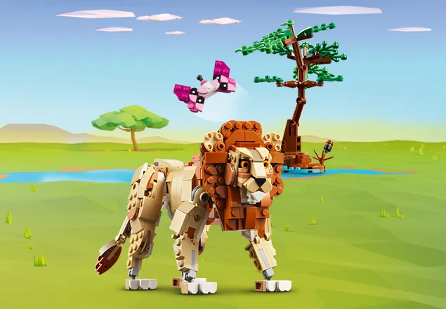 Animale salbatice din Safari, +9 ani, 31150, Lego Creator 3 in 1