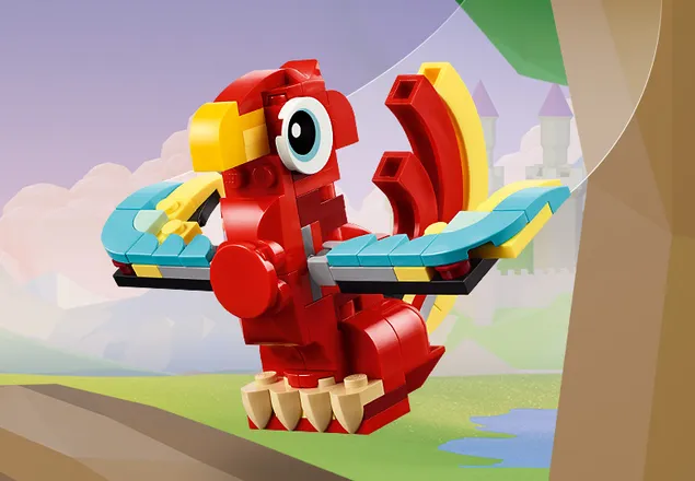 Dragon rosu, +6 ani, 31145, Lego Creator 3 in 1