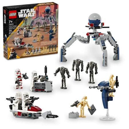 Pachet de lupta Clone Trooper si droid de lupta, 7 ani+, 75372, Lego Star Wars 603693