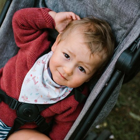 Bavetica esarfa din bumbac, 2 bucati, Ferma, Babyono 603823