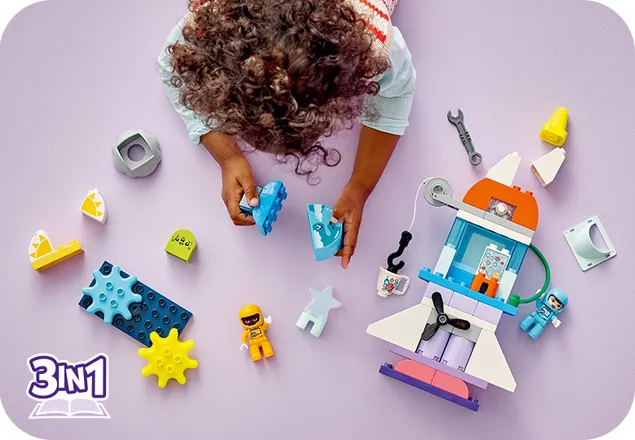 Aventura cu naveta spatiala 3 in 1, +3 ani, 10422, Lego Duplo