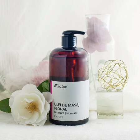 Ulei de masaj floral, 475 ml, Sabio 817681