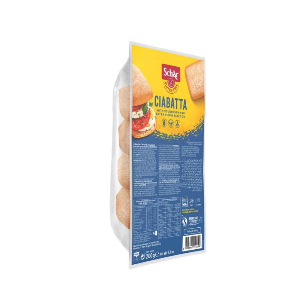 Paine ciabatta fara gluten, 200 g, Dr Schar