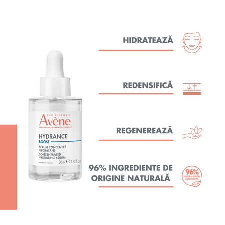 Ser concentrat, hidratant Hydrance Boost, 30 ml, Avene 604124
