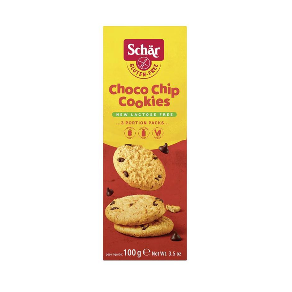 Biscuiti cu fulgi de ciocolata fara gluten ChocoChip Cookies, 100 g, Schar