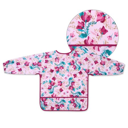 Baveta pentru copii cu maneci lungi, Floral, Babyono 604246