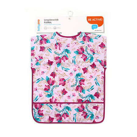 Baveta pentru copii cu maneci lungi, Floral, Babyono 604249