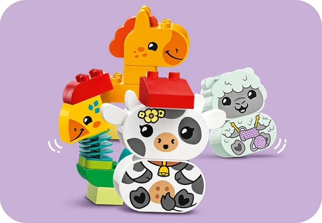 Tren cu animale, +18 luni, 10412, Lego Duplo