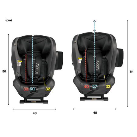 Scaun auto pentru copii Rear-facing Minikid 2, Shell Black, Axkid 605793