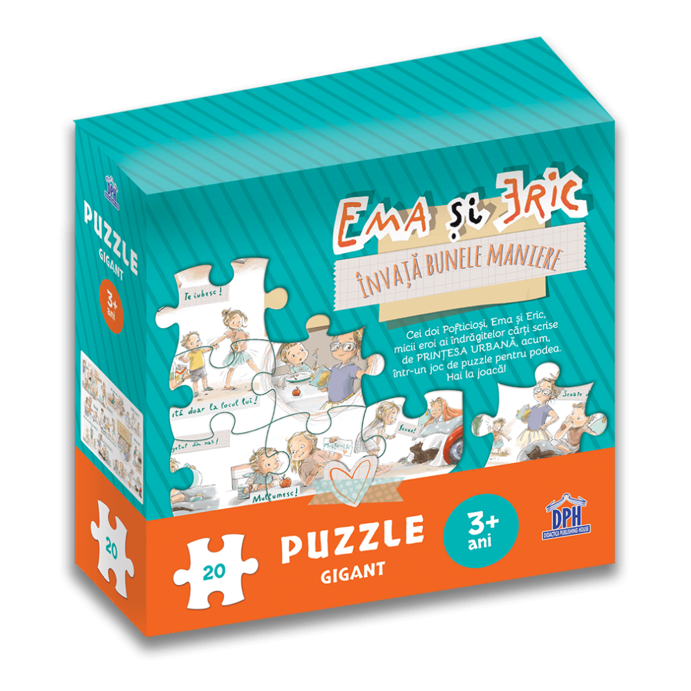 Puzzle Ema si Eric invata bunele maniere, 3 ani+, DPH