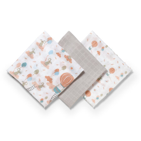 Set 3 scutece textile pentru copii, 70x70 cm, Gri, Babyono 604673