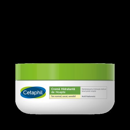 Crema hidratanta de noapte cu Acid Hialuronic Cetaphil, 48 ml, Galderma