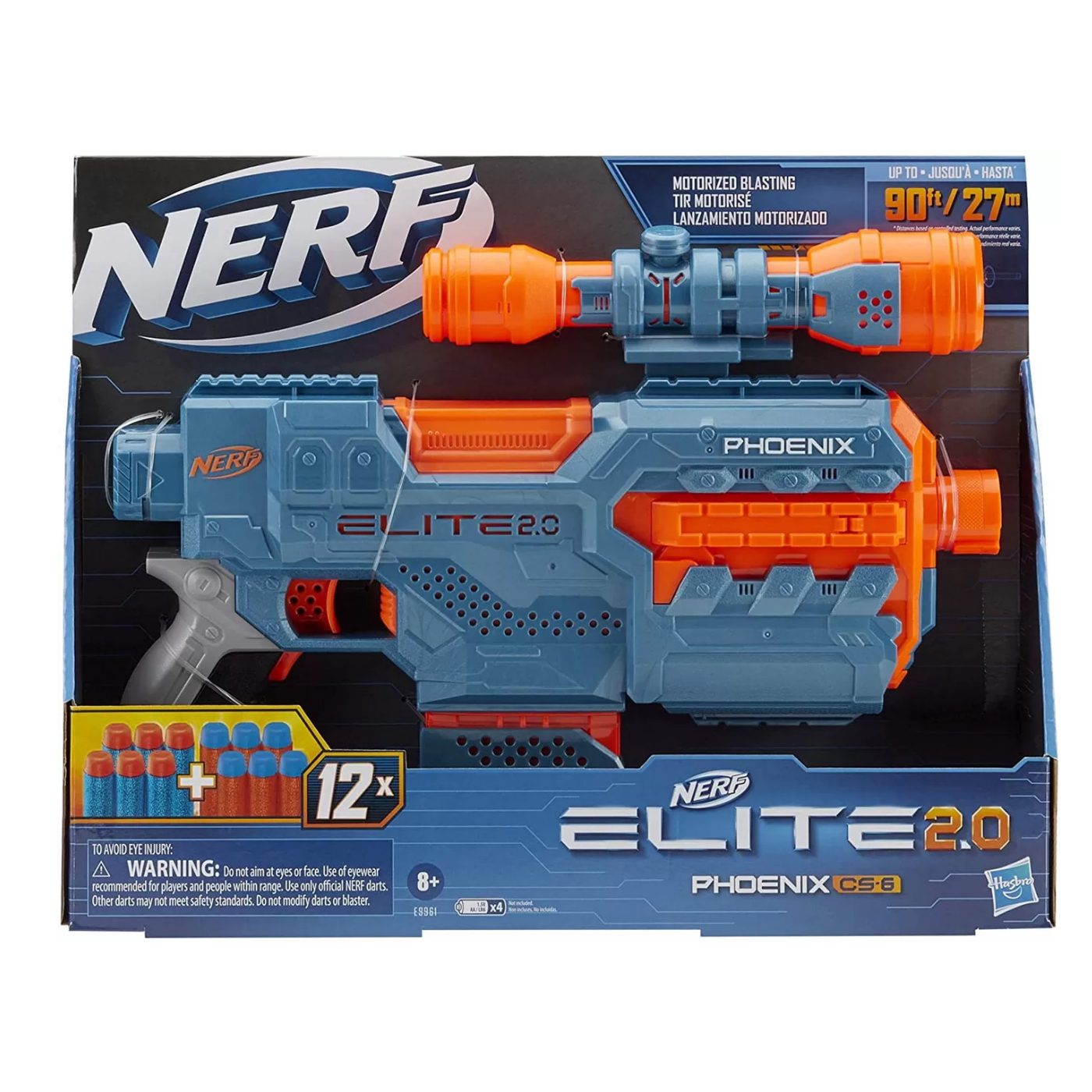 Blaster Nerf Elite 2.0 Phoenix CS6, +8 ani