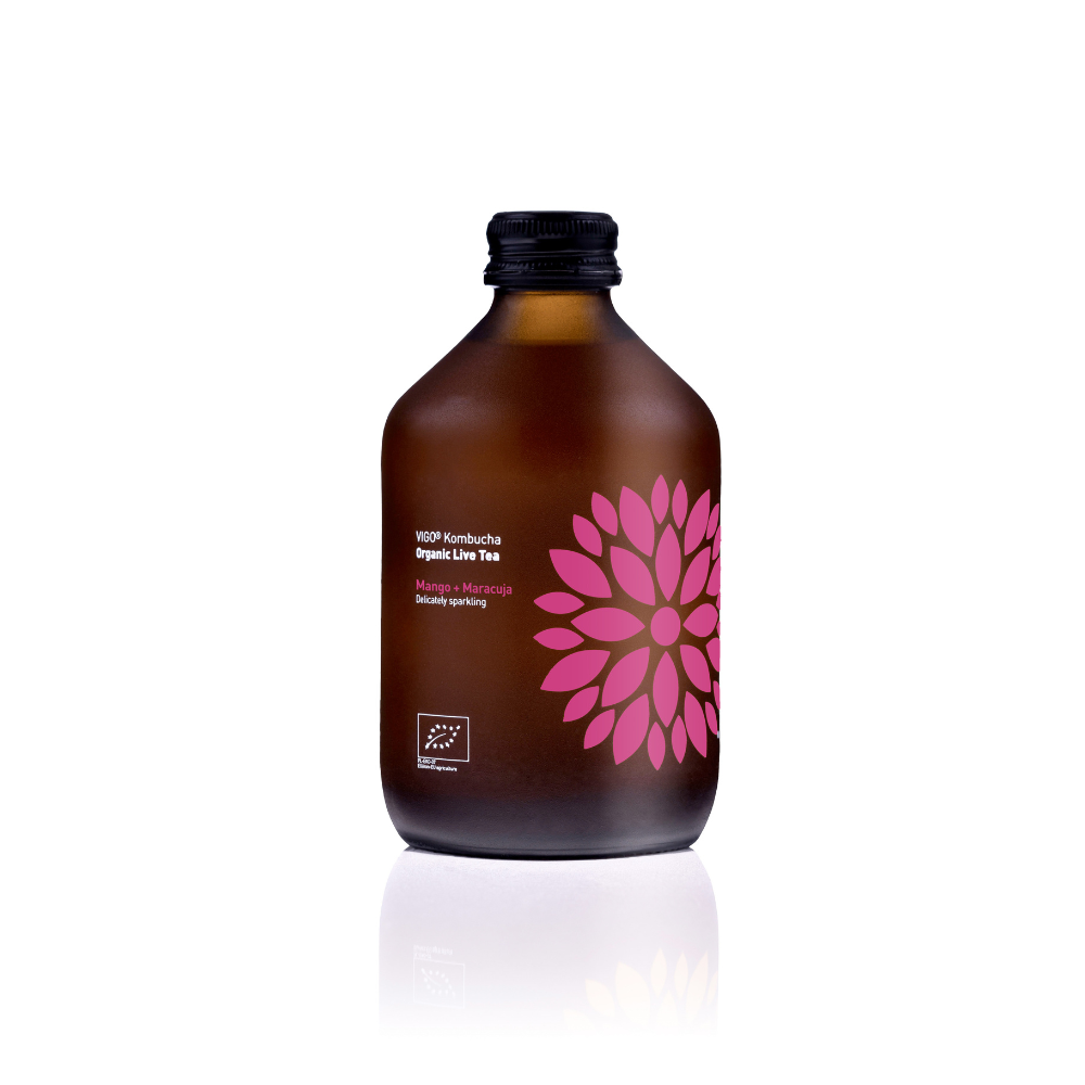 Bautura Bio Kombucha cu Mango si Marakuja, 330 ml, Vigo