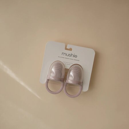 Dispozitiv de hranire tip suzeta, 2 bucati, Soft Lilac, Mushie 605092