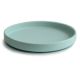 Farfurie clasica din silicon cu ventuza, Cambridge Blue, Mushie 605142