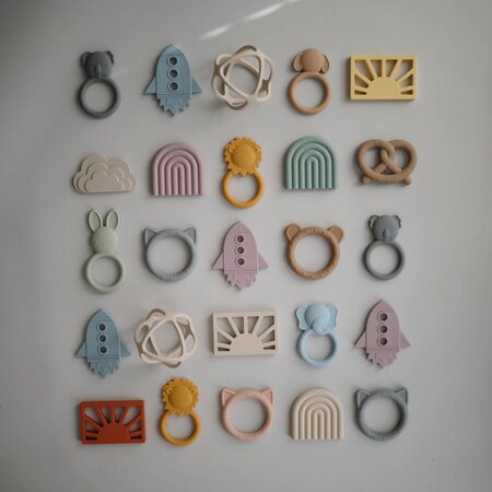 Jucarie pentru dentitie din silicon, Bunny, Mushie 605268