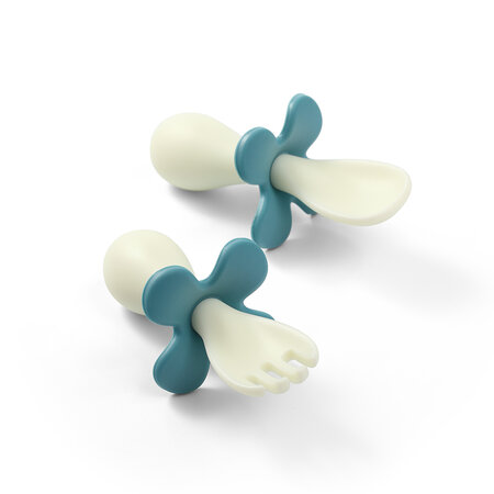 Set tacamuri ergonomice, Turquoise, Babyono 605319