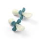 Set tacamuri ergonomice, Turquoise, Babyono 605319