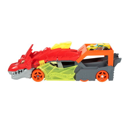 Set Transportator dragon cu masinuta, + 3 ani, Hot Wheels 605393