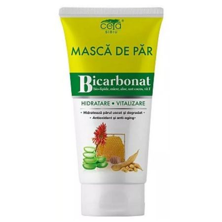 Masca de par cu bicarbonat pentru hidratare si vitalizare, 150 ml, Ceta