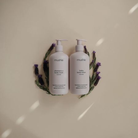 Lotiune de corp organica pentru bebelusi, Lavanda, 400 ml, Mushie 605696