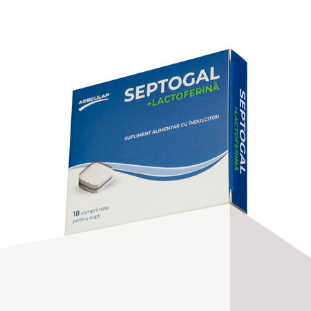 Septogal cu lactoferina, 18 comprimate de supt, Septogal 766021