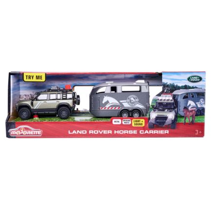 MAJORETTE LAND ROVER CU REMORCA PENTRU CAI  213776000