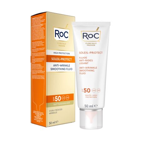 Fluid antirid catifelant SPF 50 Soleil Protect, 50 ml, Roc