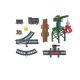 Set cu locomotiva diesel si Cranky motorizate si accesorii, Thomas and Friends 605914