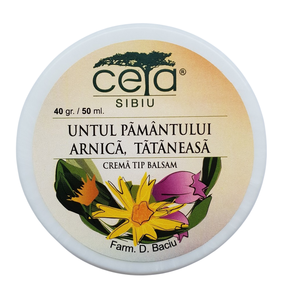 Unguent cu untul pamantului, tataneasa si arnica, 40 g, Ceta