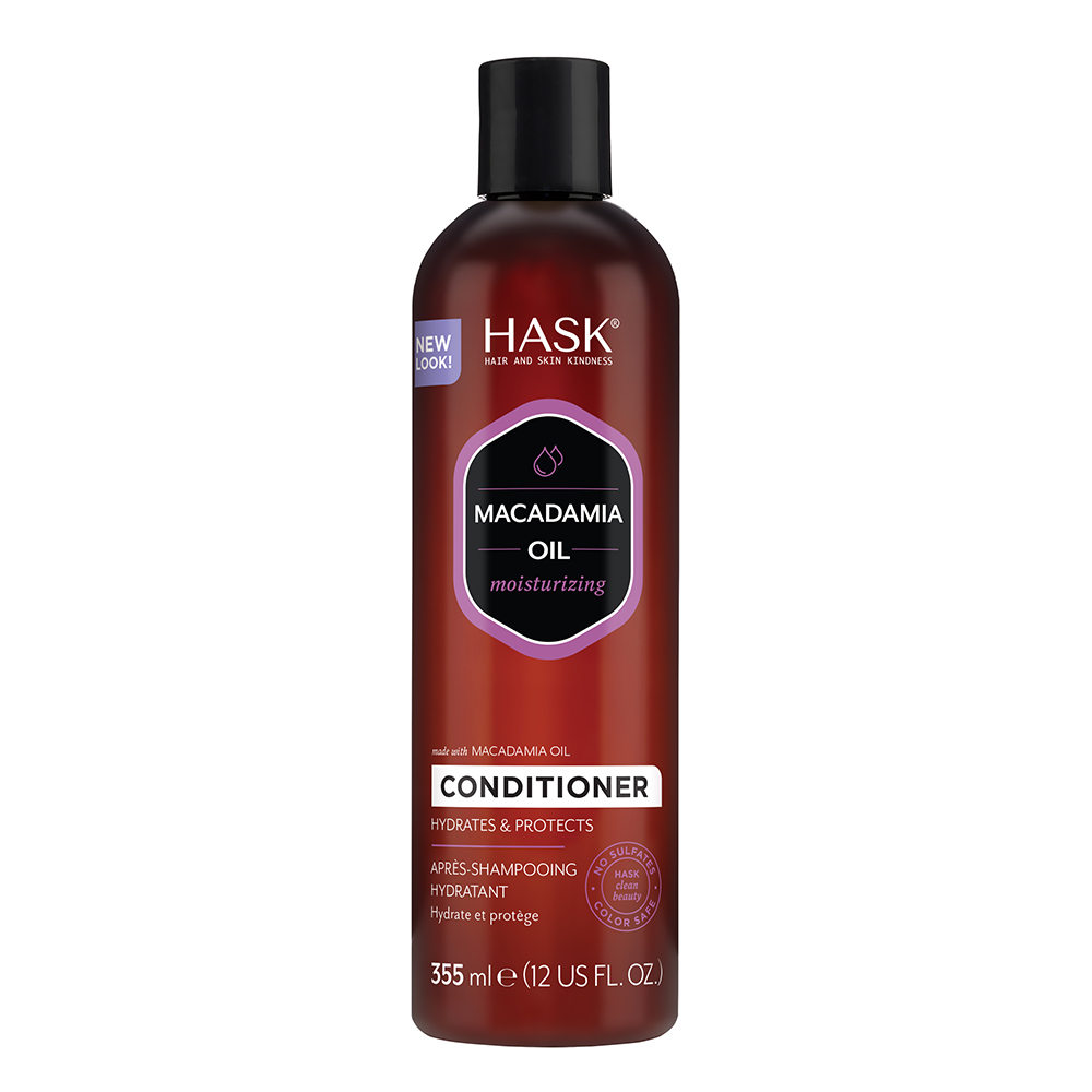 Balsam hidratant cu ulei de macadamia Macadamia Oil, 355 ml, Hask