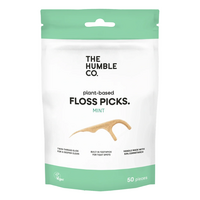 Ata dentara cu suport Mint, 50 bucati, The Humble Co