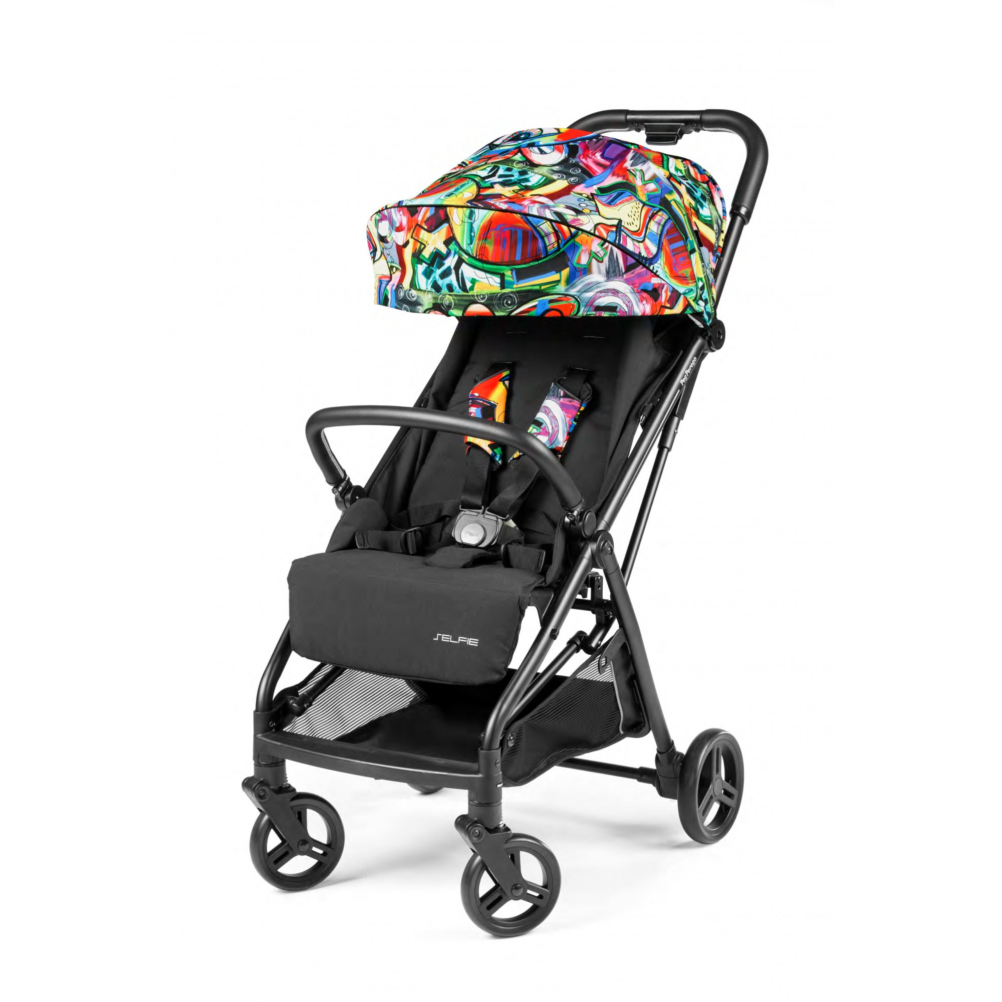 Carucior sport pentru copii Selfie, Street Art Multicolor, Peg Perego