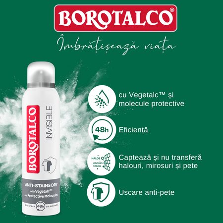Deodorant spray Invisible, 150 ml, Borotalco 763479