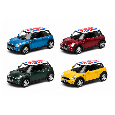 Masinuta metalica Mini Cooper S, 13 cm, scara 1:28, Diverse culori, 1 bucata, Kinsmart
