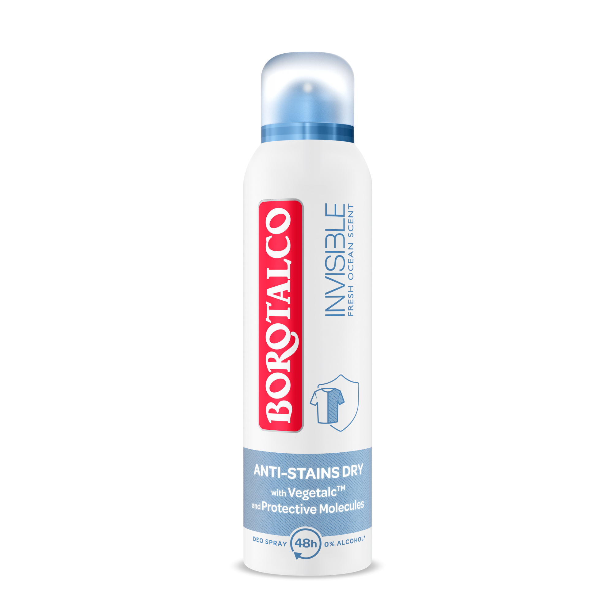 Deodorant spray Fresh Invisible, 150 ml, Borotalco