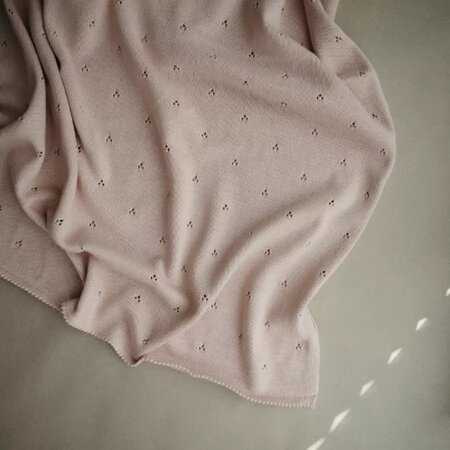 Paturica din bumbac organic, 80x100 cm, Blush, Mushie 606504
