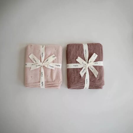 Paturica din bumbac organic, 80x100 cm, Blush, Mushie 606501