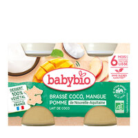 Crema de cocos cu mango si ananas, 2x130 gr, BabyBio