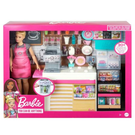 Set cafenea cu 20 de accesorii, +3 ani, Barbie 606724