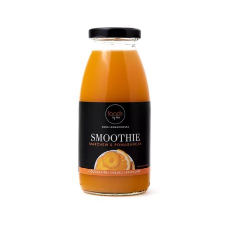 FOODSBYANN SMOOTHIE DE MORCOV CU PORTOCALA EXTRACT DE GHIMBIR SI TURMERIC 250ML