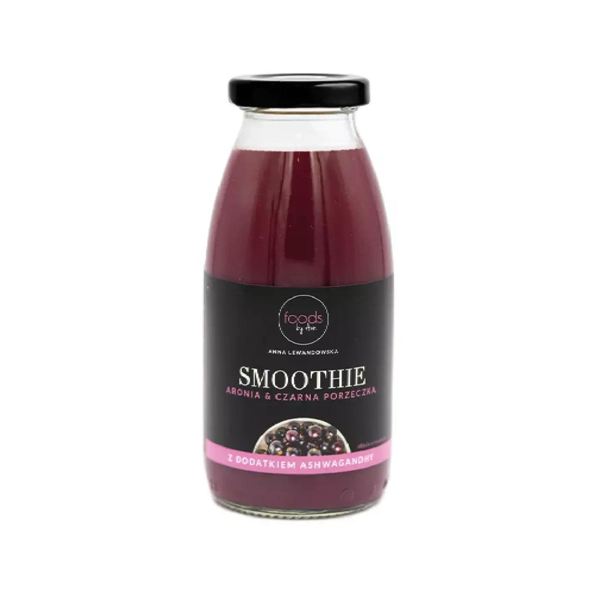 Smoothie de aronia cu coacaze negre si ashwaganda, 250ml, Foods By Ann