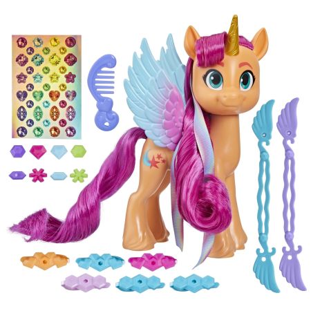 Figurina Sunny Starscout Ribbon Hair Styles, 5 ani+, My little Pony