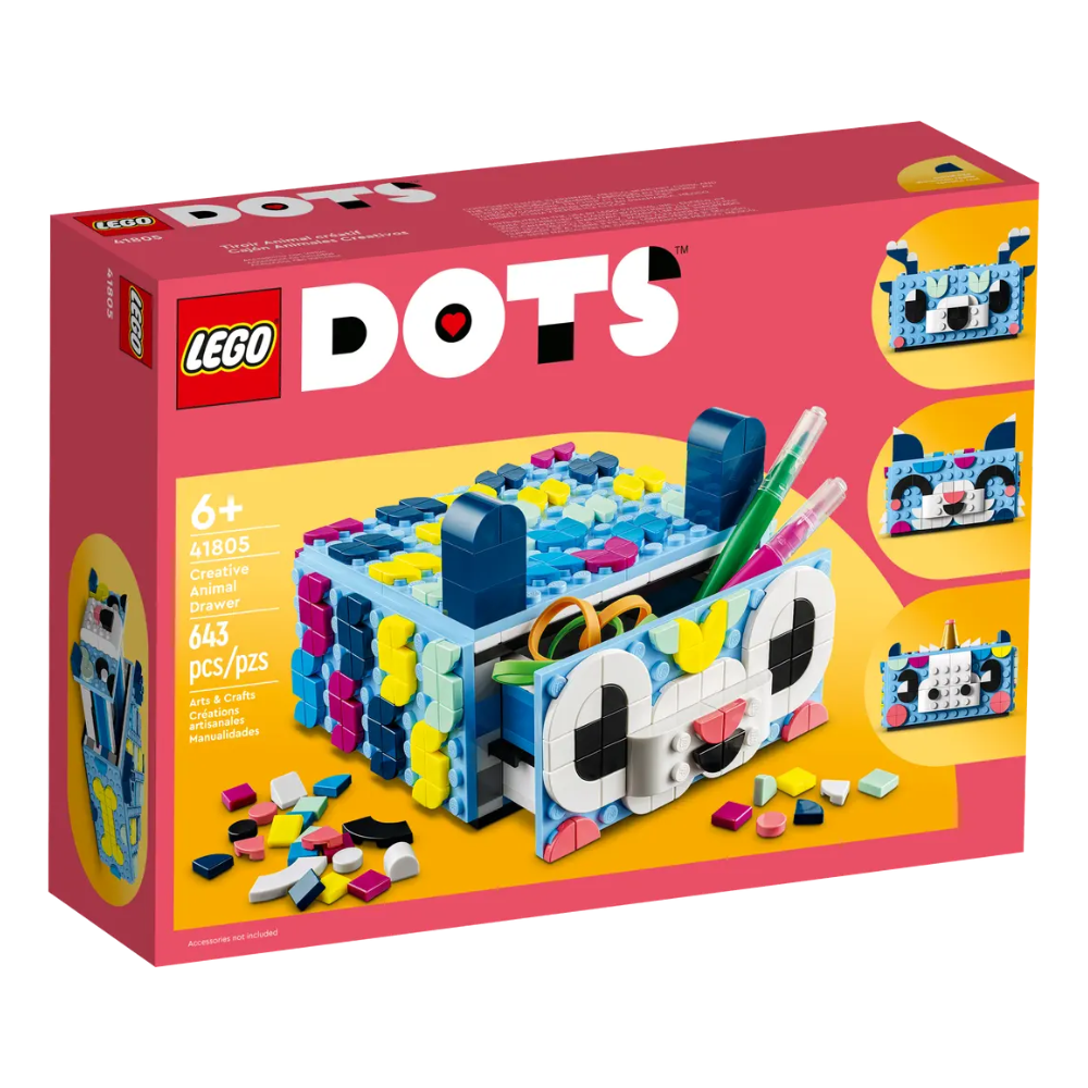 Sertar creativ cu animale, +6 ani, 41805, Lego Dots